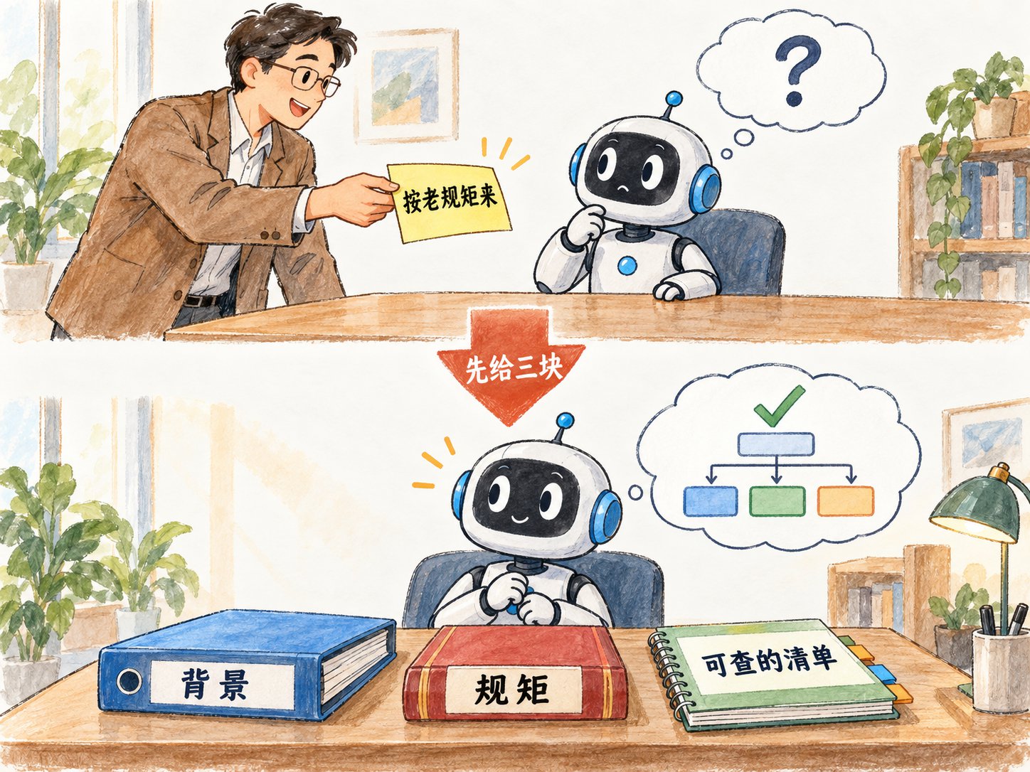 按老规矩来，它不知道；先给背景、规矩、可查的清单