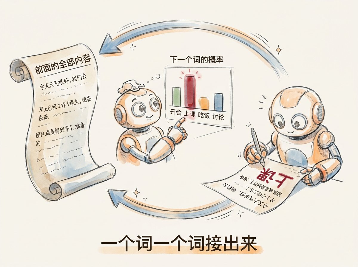 你刚才干的事，就是大模型在干的事